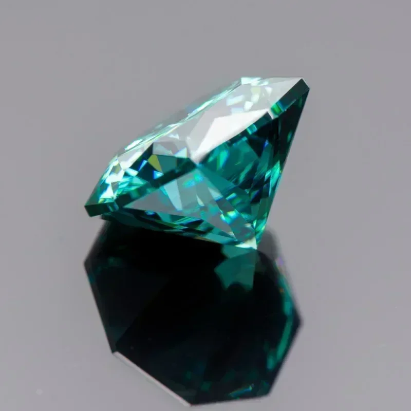 Moissanite stenen achthoek 8 pijlen vorm natuurlijke kleur smaragdgroen Lab Grown edelstenen voor sieraden maken met GRA-certificaat