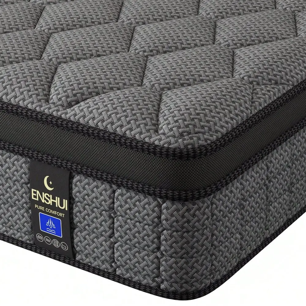 12 Inch Hybrid Mattress With Gel Memory Foam And Pocket Springs For Cooling And Support, Twin To King Sizes