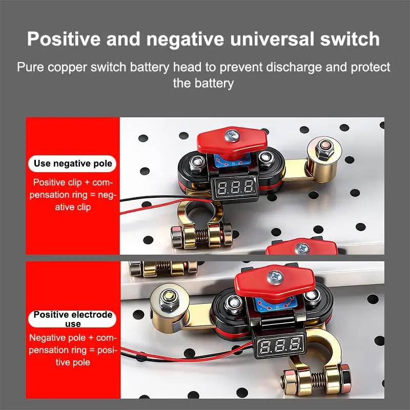 Heavy Duty Car Battery Power Disconnect Switch Rotatable Joint Design Quick Isolation for Truck RV Motorhome Maintenance