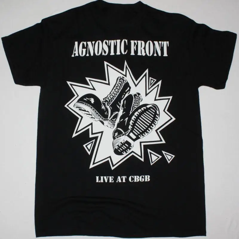 

AGNOSTIC FRONT LIVE AT CBGB Черная мужская рубашка AH605