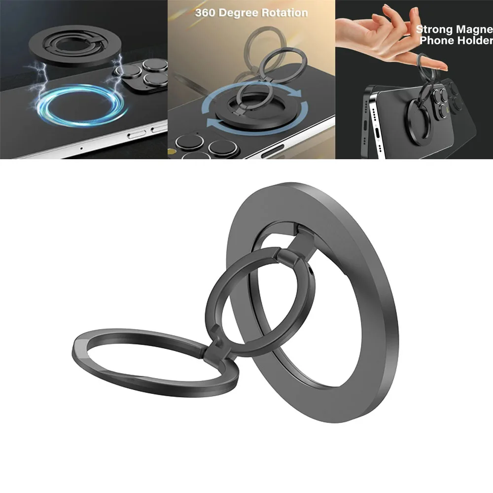 

Strong Magnetic Phone Holder for Magsafe 360° Rotation Finger Ring Holder Portable Magnet Stand , for IPhone 14 15 16