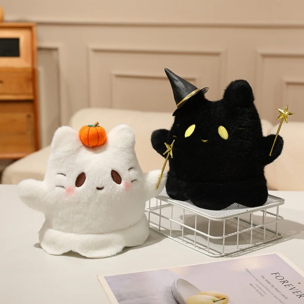 Halloween ghost cat and long-eared rabbit plush