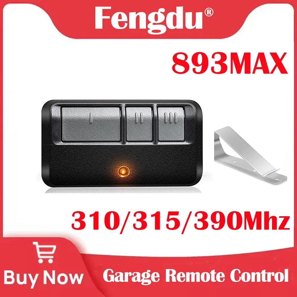 

Garage Door Remote Control Replacement 893Max 3 Button For 893LM 891LM 371LM 971LM 81LM Garage Door Opener