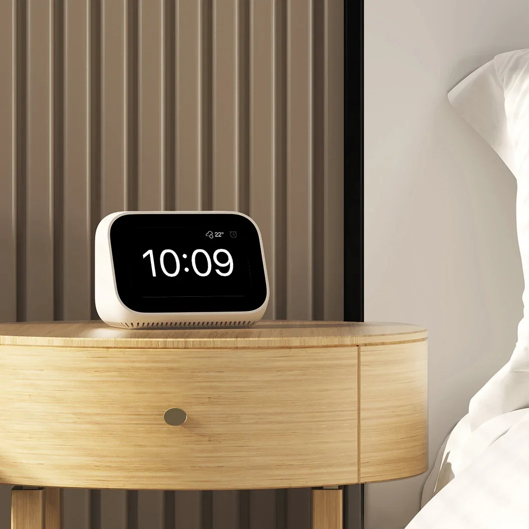 Xiaomi Mi Smart jam AI versi Global, pengeras suara layar sentuh Bluetooth 5.0 jam Alarm koneksi WiFi Ok Google Control