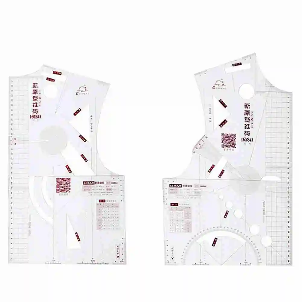1:5 Small Garment Doll Toys Clothing Ruler Templates Pattern Measuring Tailor Tools Design Plastic Making Ruler Ruler Sewin F1R5