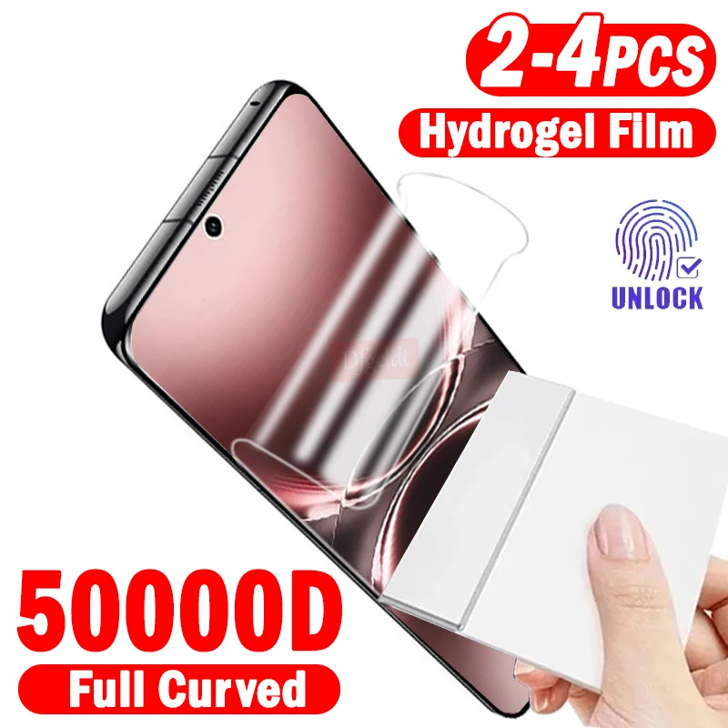 

Полностью изогнутая гидрогелевая пленка из 2-4 предметов для Vivo X200 X100 Ultra X100S X90S X90 X80 X70 X60 Pro+, простые в установке защитные пленки для экрана
