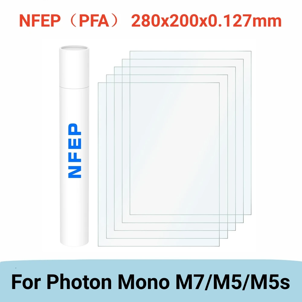 Película NFEP 10.1 pulgadas 280x200x0.127mm Película PFA Para ANYCUBIC Photon Mono M7 Mono M5 M5s Pro 6Ks Piezas de Impresora 3D Accesorios LCD