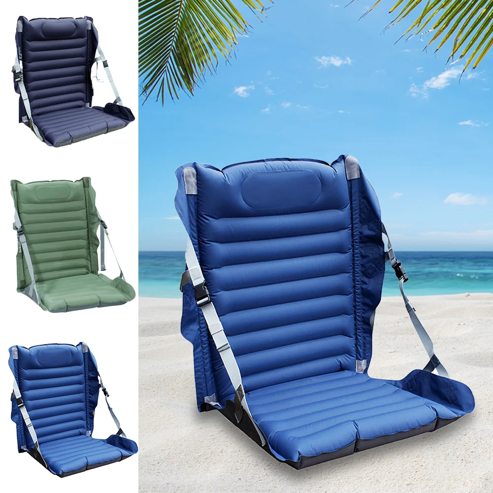 Inflatable Camping Folding Chair Multi-angle Adjustable Portable Air Cushion High-strength Support for Outdoor Picnic Beach