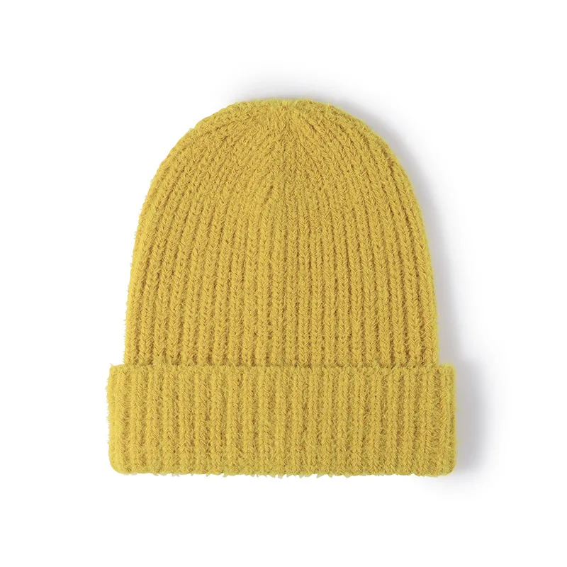 Autumn and Winter Thickened Pile Woolen Hat Warm Cover Hat Men's and Women's Same Knitted Hat