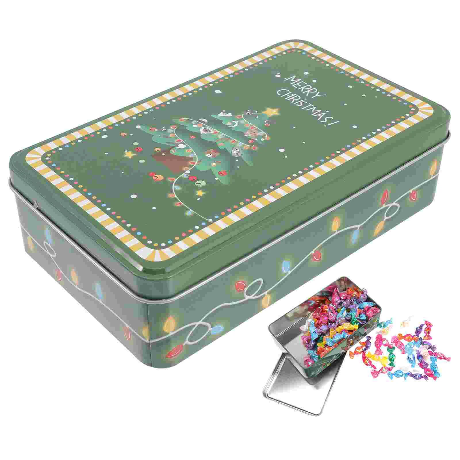 

Biscuit Box Tinplate Gifts for Stocking Stuffers Christmas Biscuits Tins Cookie Containers