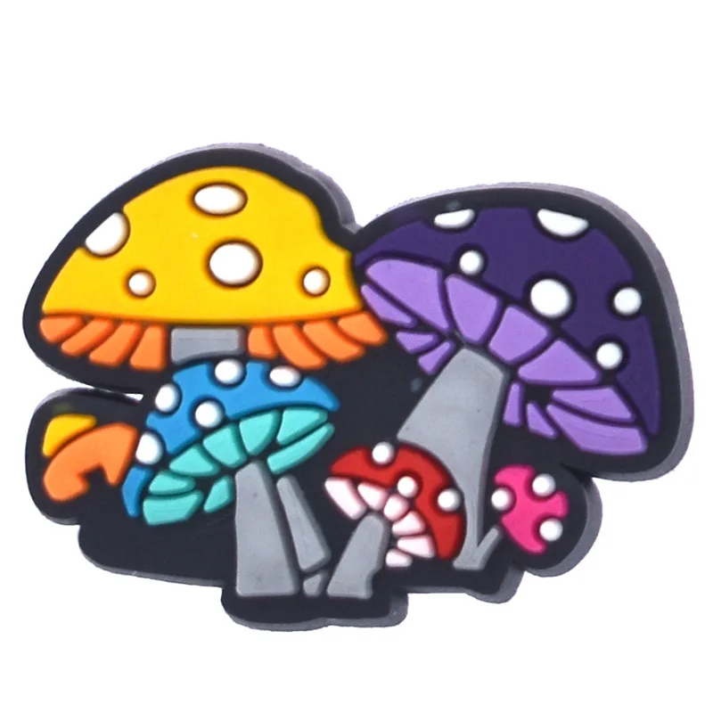 Mushroom Shoe Charms for Crocs Women Badge Men Clogs Buckle Kids Pins DIY Decoration Jeans Boy Girls Shoes Accessories