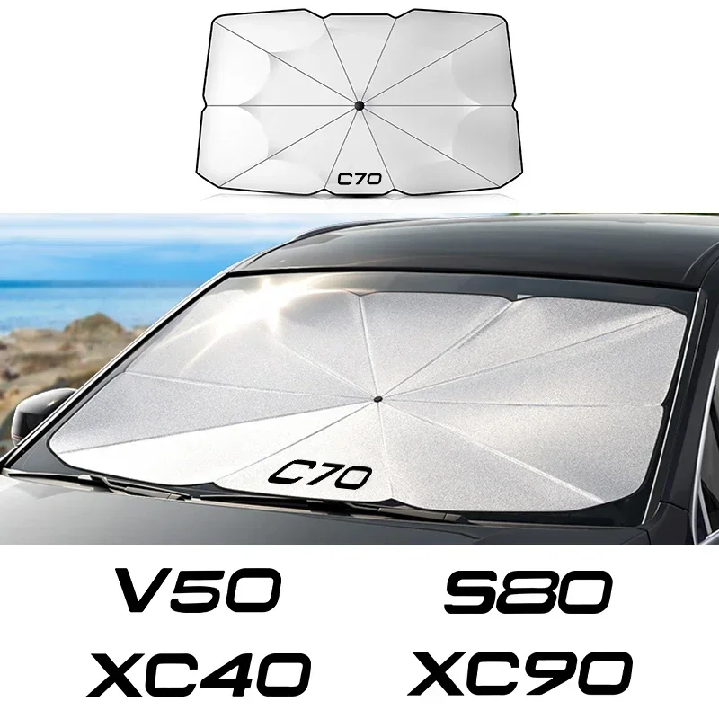 

Car Front Shading Car Windshield Sunshade Umbrella For Volvo XC90 XC60 C30 T6 S60 C70 XC40 V40 XC70 V60 V50 S80 S40 AWD V90 S90