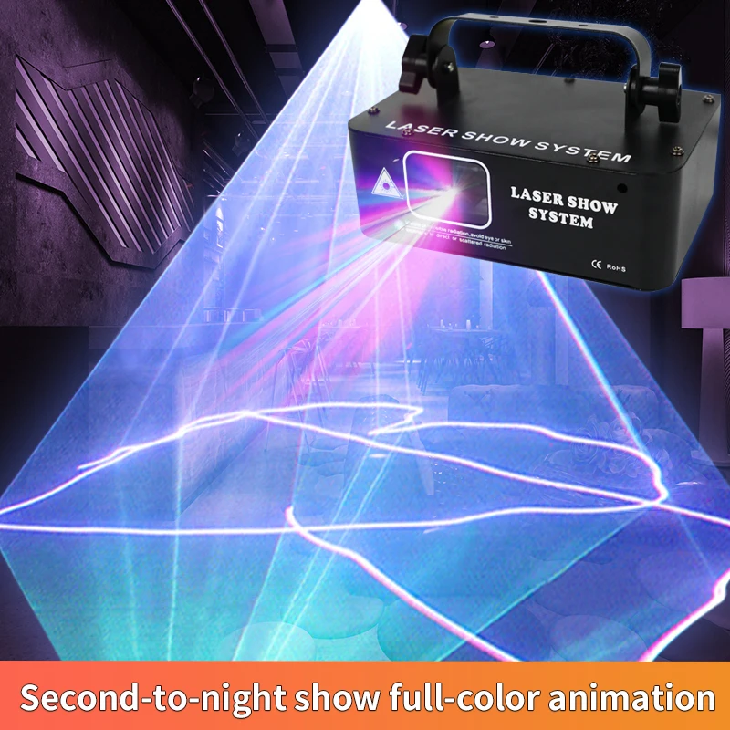 HCWE DMX RGB Laser Beam Line Scanner proiettore DJ Disco Stage Lighting Effect Dance Party Wedding Holiday Bar Club Party Lights