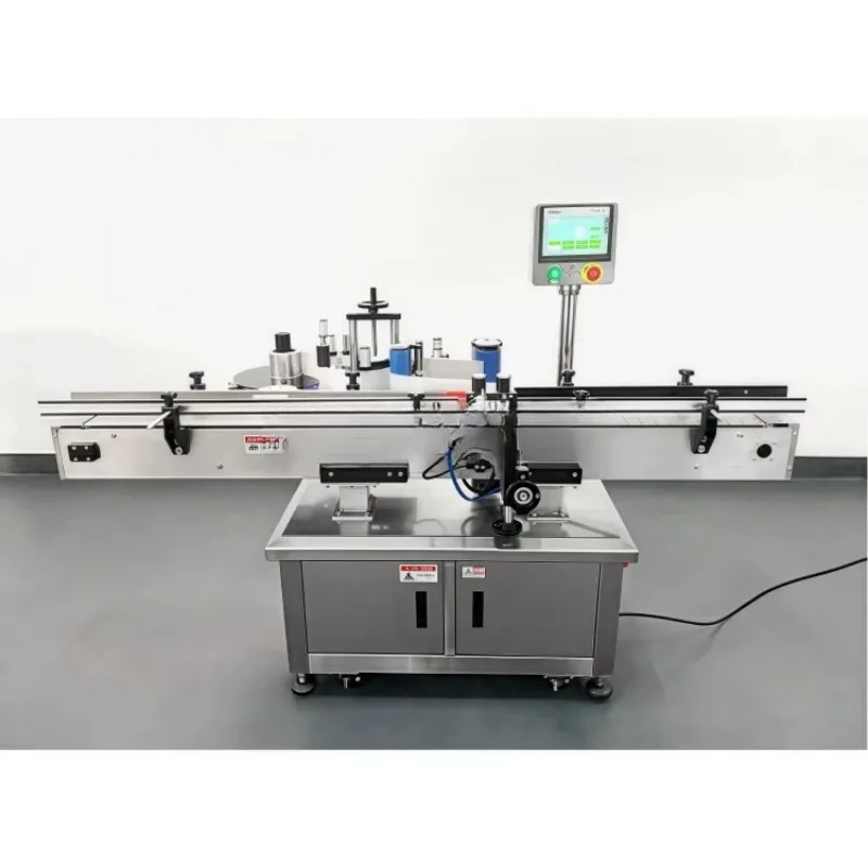 Intelligent Auto Double Sides Labeling Machine for Oval Flat Square & round Bottles Best Value Label Sticker Applicator