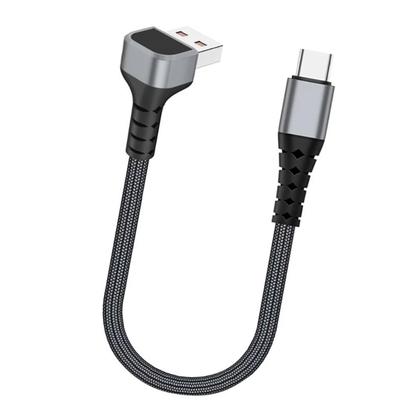 25CM USB Type-C ケーブル 急速充電データ転送コード 充電器 90度エルボー USB - Type-C ケーブル Samsung、Xiaomi、POCO対応