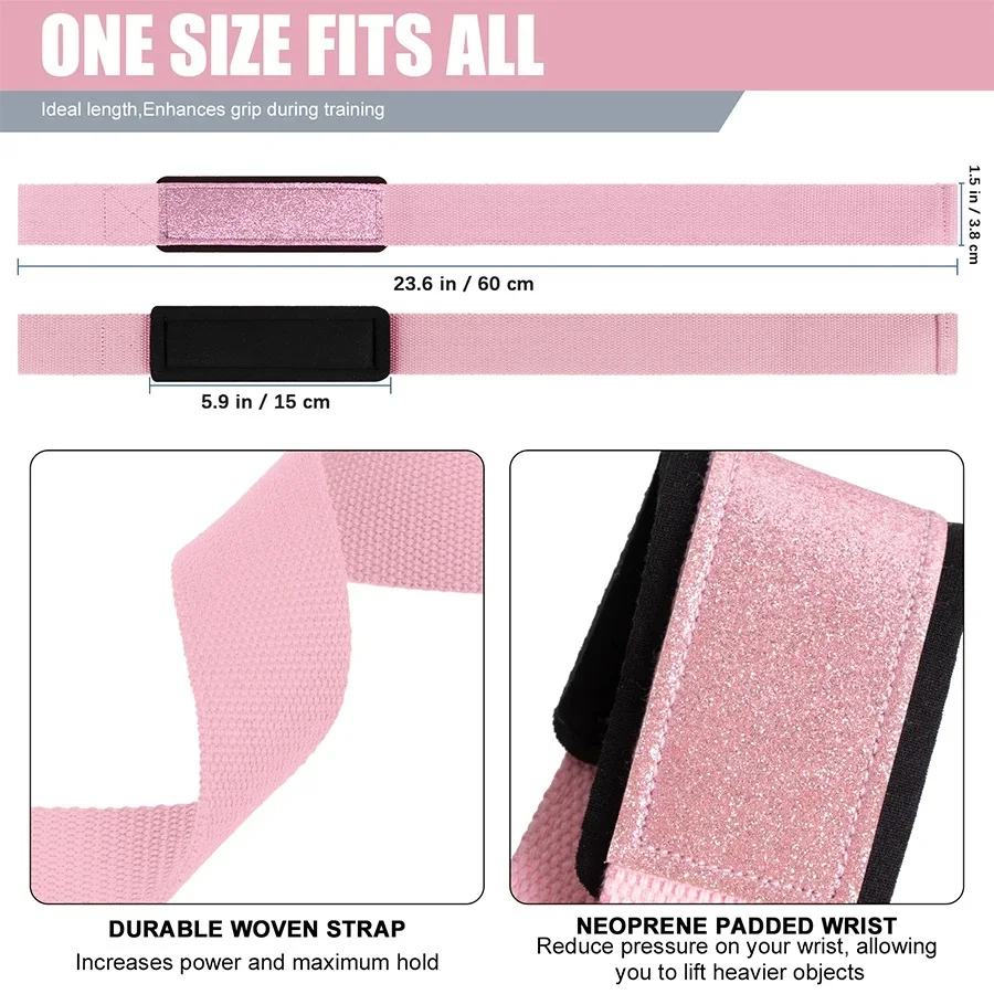 Nieuwe Shiny Brace Wrap Fitness Lifting Polsband Crossfit Bodybuilding Ondersteuning Kettlebell Halter Gewichten Grip Band Sterkte