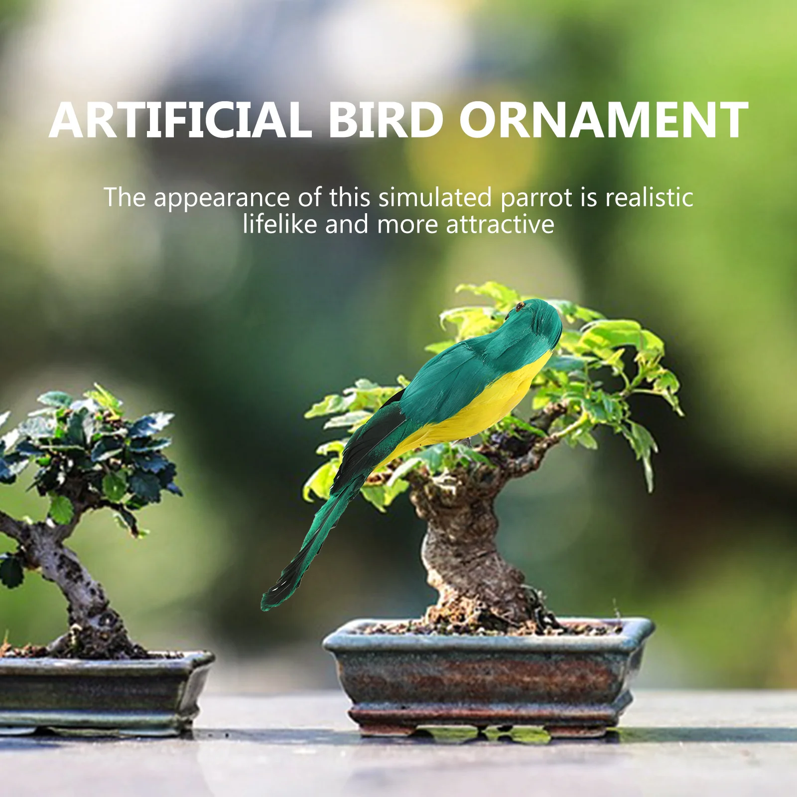 

Simulation Parrot Ornament High Grade Foam Craft Detailed Artificial Bird Decorative Adornment for Desktop Garden Indoor Outdoor