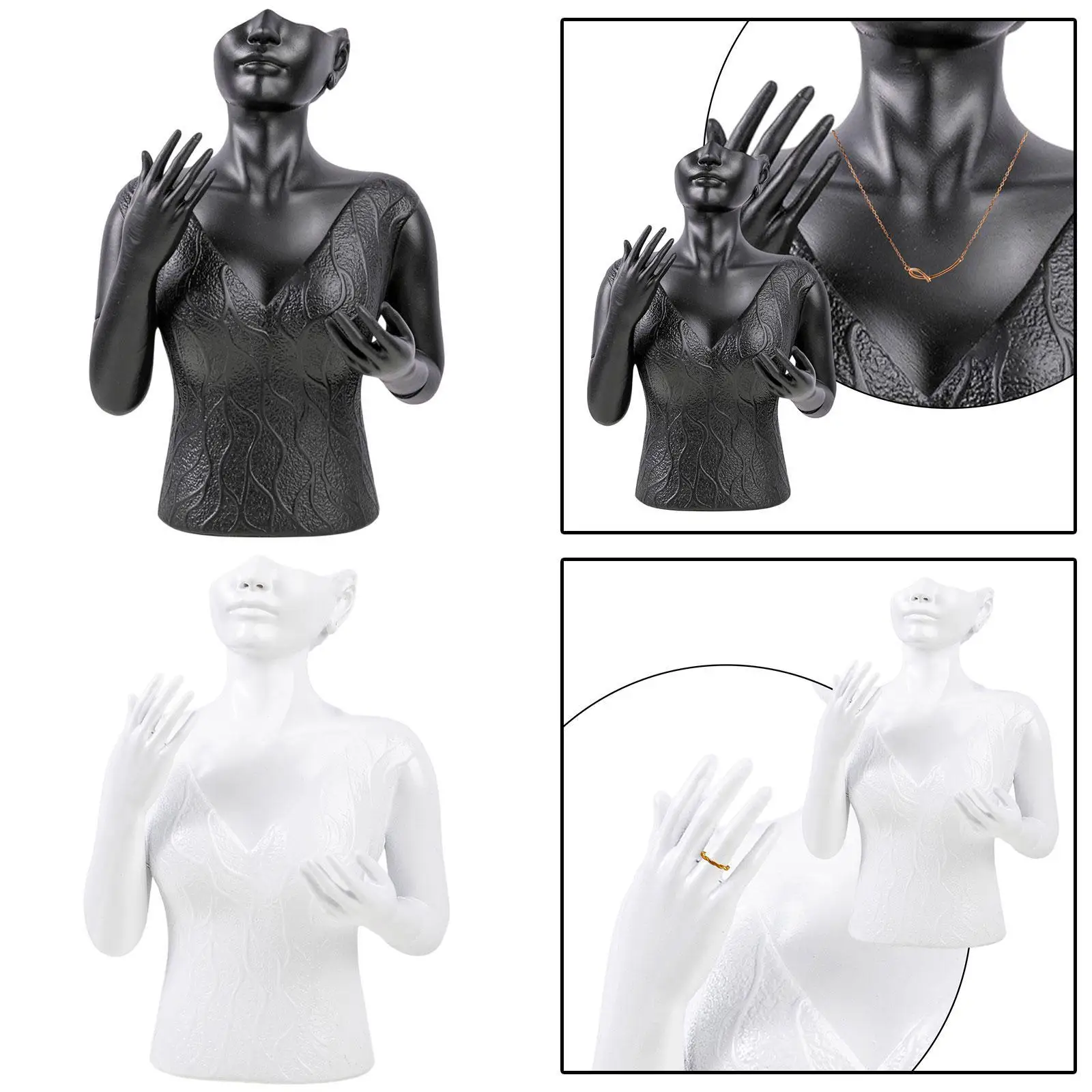 Necklace Display Stand Mannequin Model Chain Rack Storage Fashion Pendant