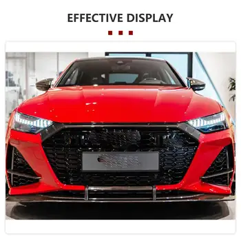 適用於Audi RS6 RS7 Sportback 四門掀背車(2020-2021 年)的 2 件套汽車前擾流板,前保險桿通風口裝飾件,車身套件,乾碳纖維材質 8 最佳銷售 奧迪RS6車身套件 - №8