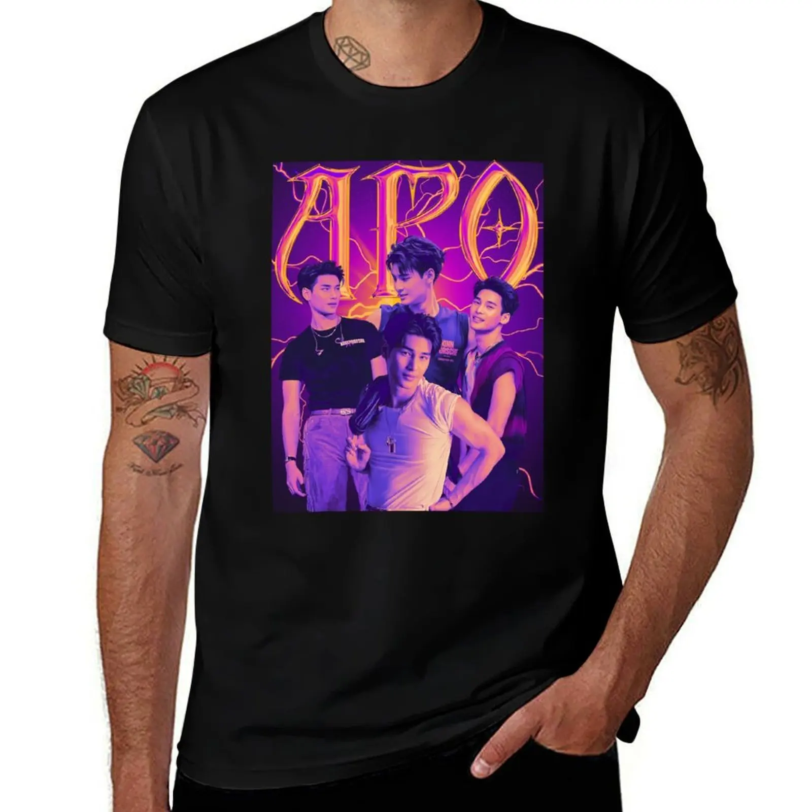 

Thai bl series drama actor apo nattawin gift for bl lovers T-Shirt man tshirt t shirt custom print T-Shirt