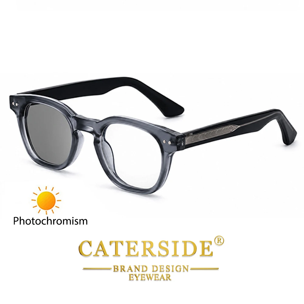 CATERSIDE Retro Herren-Sonnenbrille mit photochromen Gläsern, hochwertige quadratische PC-Sonnenbrille für Damen, Outdoor-Reise-Business-Brille, UV400 – Detail 5