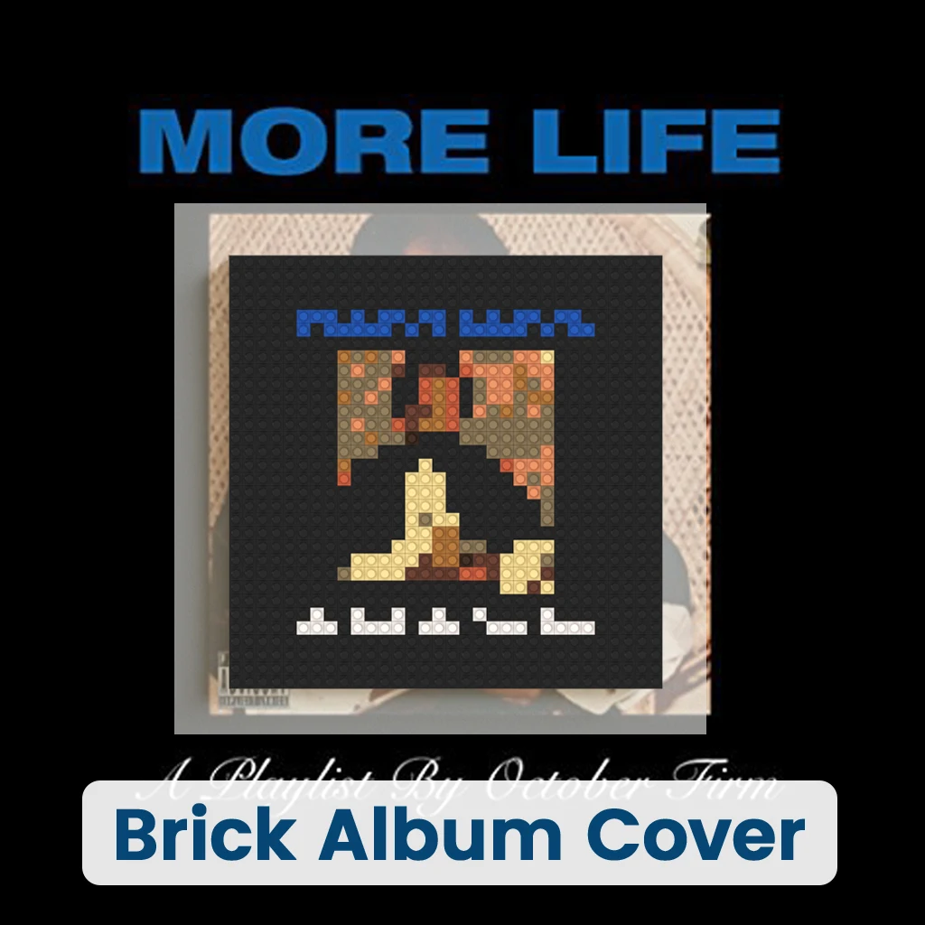 

D-Drake More Life Album Cover Pixel Art Building Blocks Hip Hip Hop Rap R&B Fans Home Decor Christmas Gift Poster