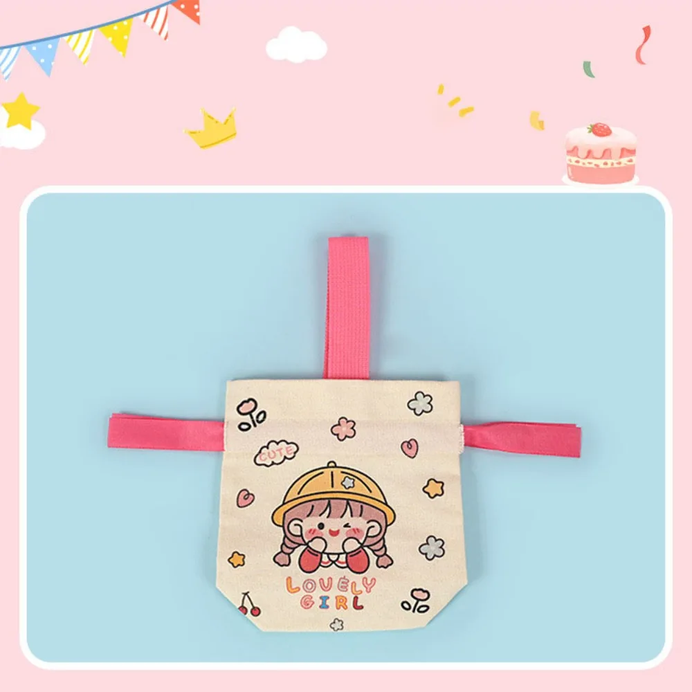 Multifunctional Canvas Candy Bag Large Capacity Minimalist Gift Bag Solid Color Handheld Tote Bag Women's