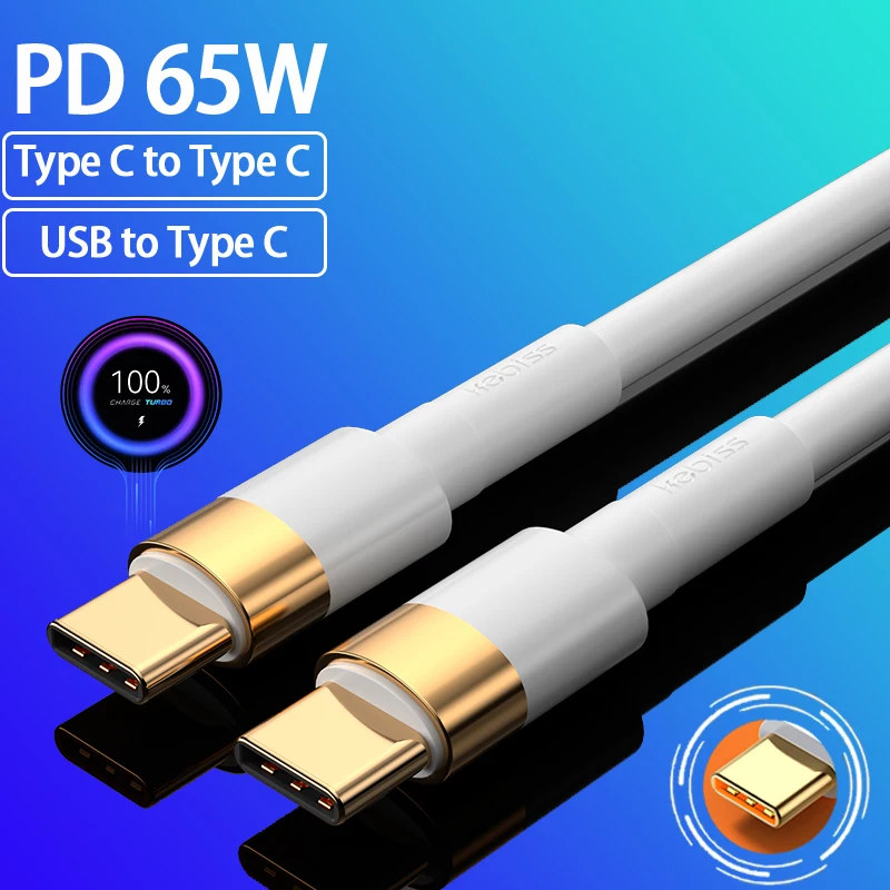 

Кабель для быстрой зарядки PD 65 Вт Тип C к Type C для Xiaomi Redmi OPPO Huawei Samsung 6A USB C зарядный шнур для IPad Pro MacBook