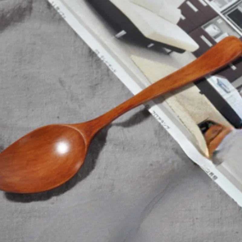 Retro Wooden Spoon Kitchen Cookware Tool Soup Tea Spoon Dining Kitchen Wooden Spoon