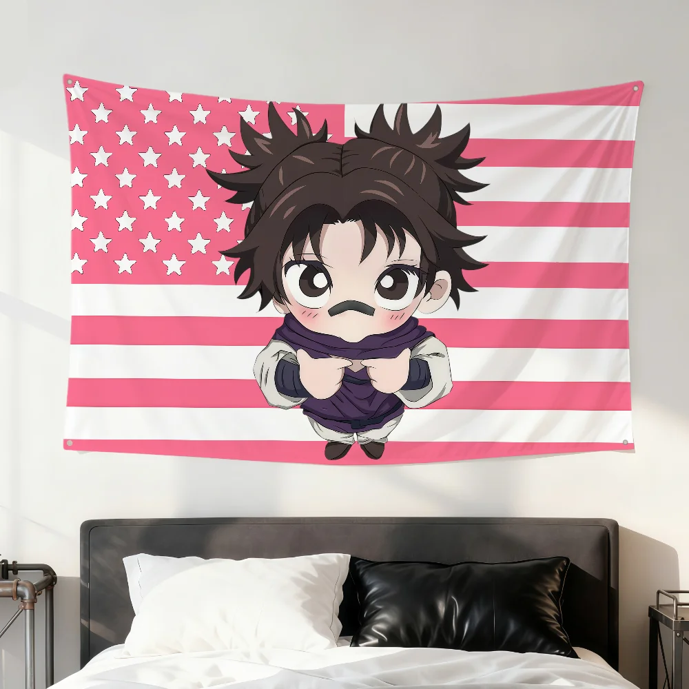 Anime-Fanart Choso Jujutsu Kaisen Rosa Flagge für Zuhause, Zimmer, Wohnheim, Camping, Party, Picknick, Dekoration, Geschenk, Banner, Garage, Wandbehang – Detail 6