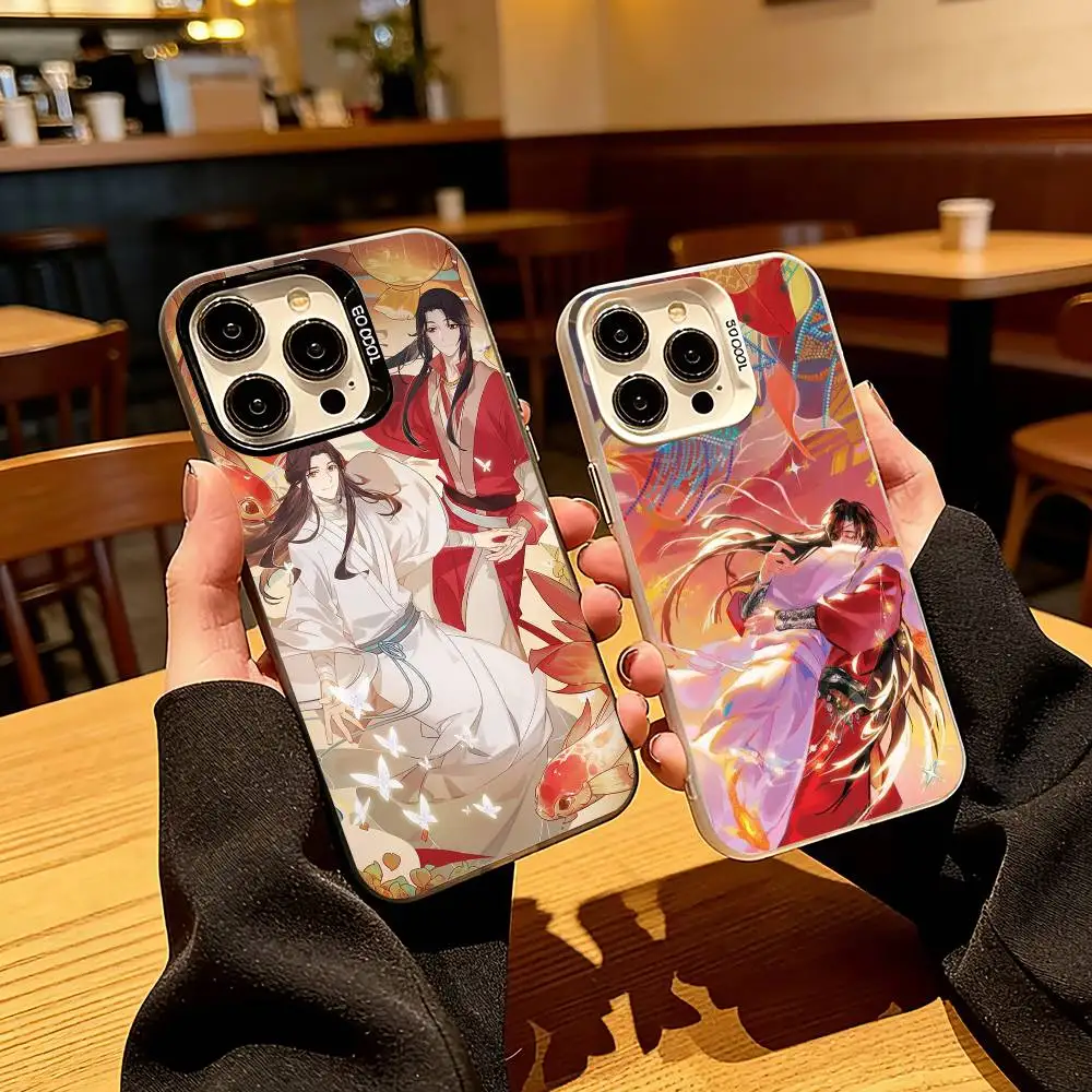 

H-Heavens O-Officials B-Blessings Phone Case For iPhone 17,16,15,14,13,12,11 Plus,Pro Max,XS,Colored Silver Plated Inside Cover