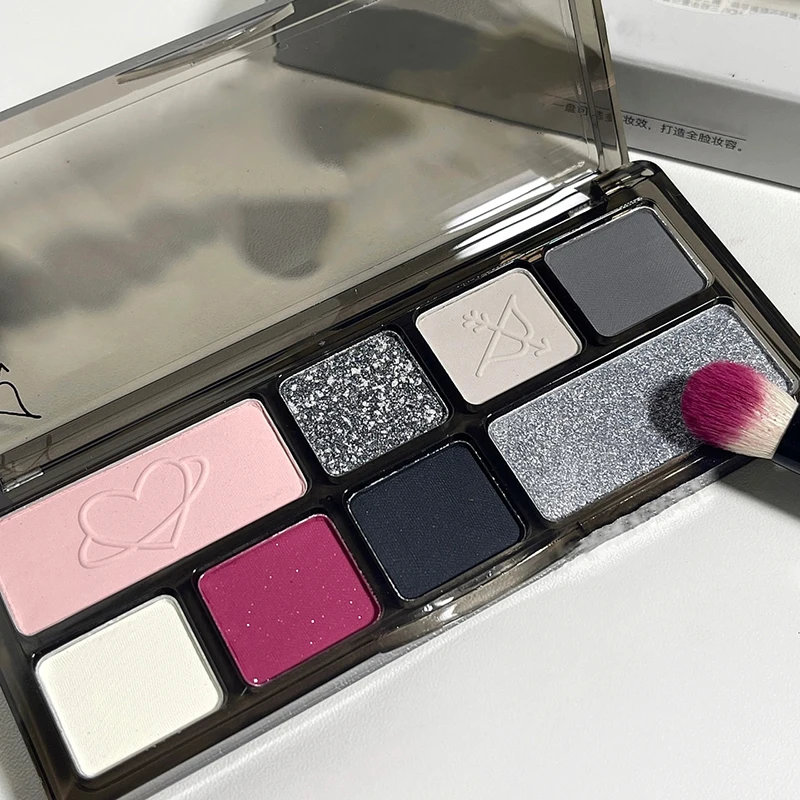 Dikaluherfst En Winter Oranje Oogschaduw Klein Rood Boek Hetzelfde Oogschaduw Dienblad Oranje Bruin Mat Parelmoer Flash Oranje Pur