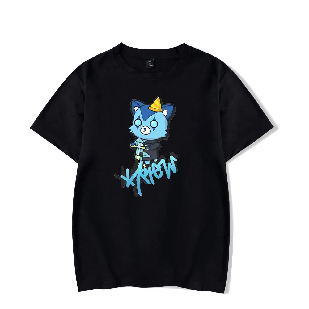 

2026 ItsFunneh Krew District Merch T-shirt Crewneck Short Sleeve Tee Women Men's Tshirt Harajuku Streetwear Funny Clothes