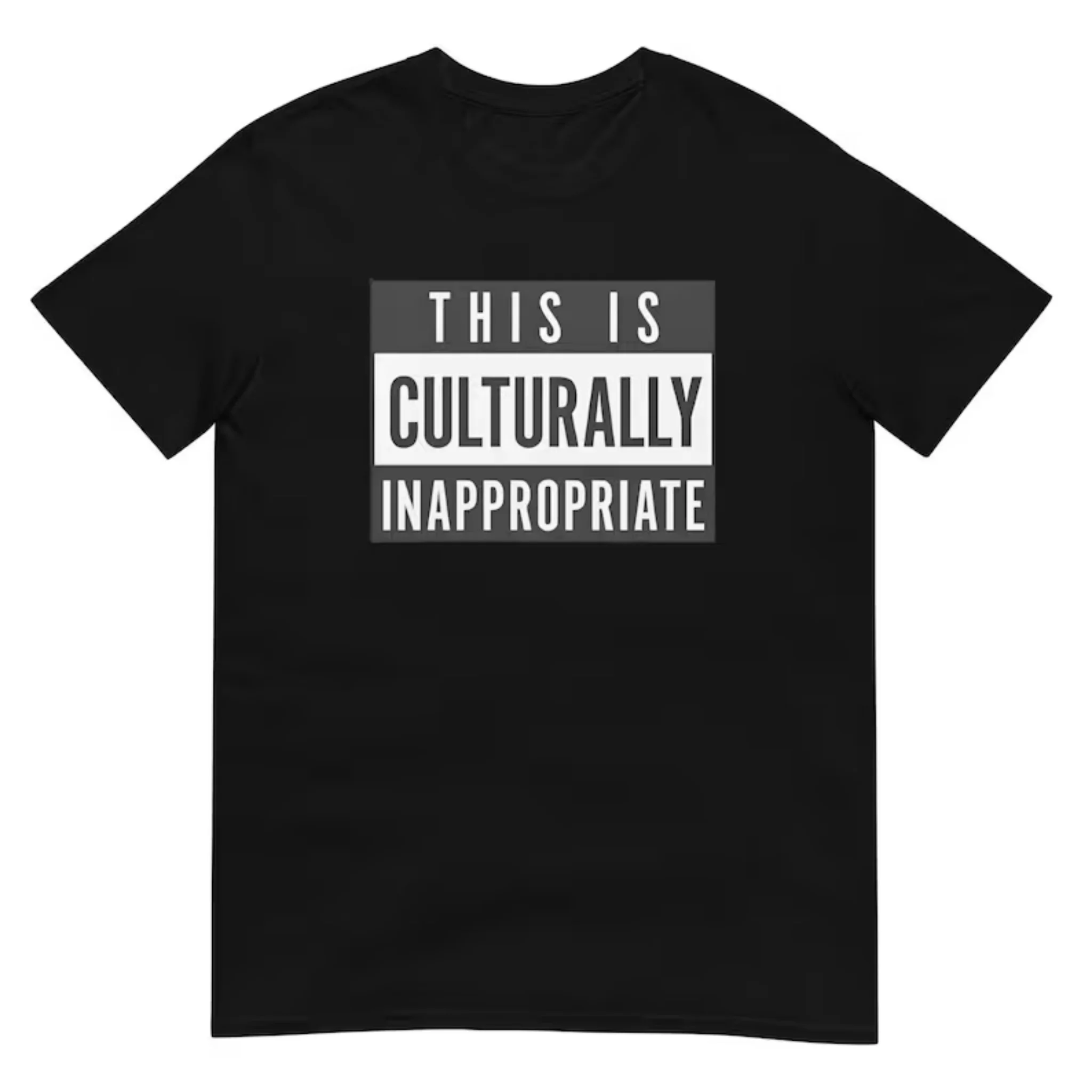Women Sarcastic Meme Tee Black White Block Bold Statement Letter Print Casual T-Shirt
