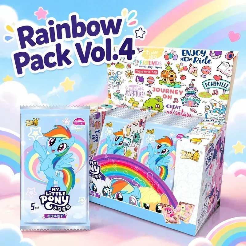 In-Stock KAYOU My Little Pony Trading Cards Full Box Rainbow Pack Vol.4 Official Authentic Anime Collection Card