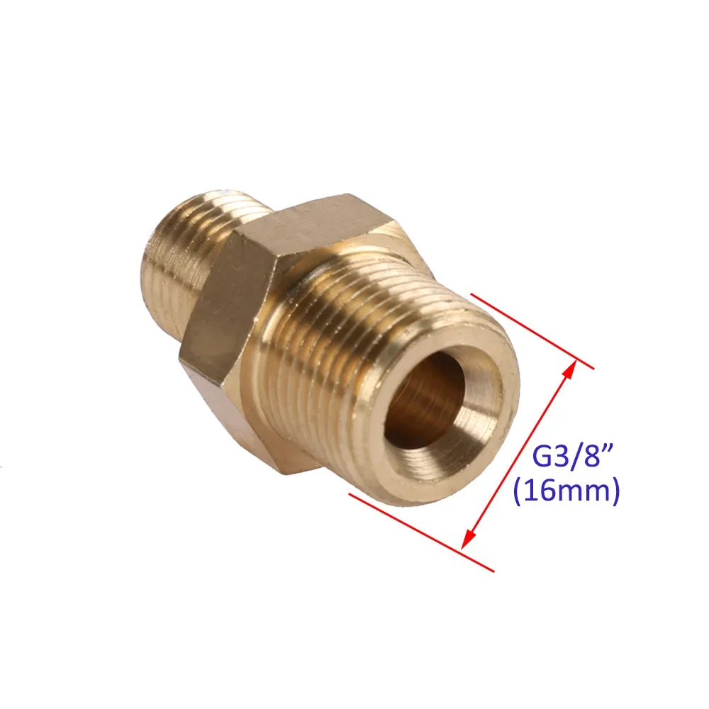 High Pressure Washer Car Washer Brass Connector Adapter  G1/4 Male + G3/8 Male