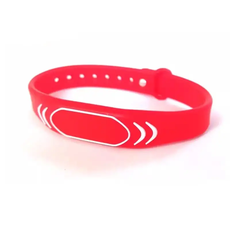 1Pcs 125khz ID Silicone Read Only Wristband Keyfob Keychain Smart Tag EM4100 TK4100 RFID Bracelet Waterproof Access Control Card