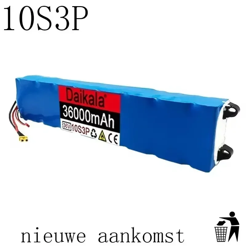 Brand New Original 36V 10S3P 36000mAh 18650 Lithium Battery 250W-500W 36V 36ah Suitable for Electric Scooters with BMS Board