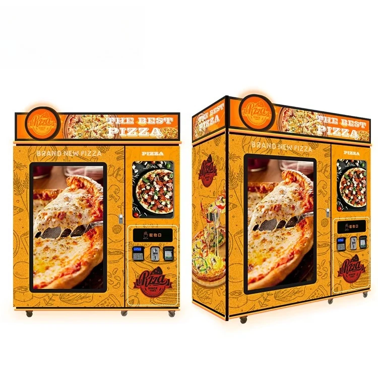Máquina de Venda Automática de Pizza Inteligente de Grande Capacidade Personalizável para Alimentos Quentes - Dispensador Automático de Pizza Industrial de Baixo Custo