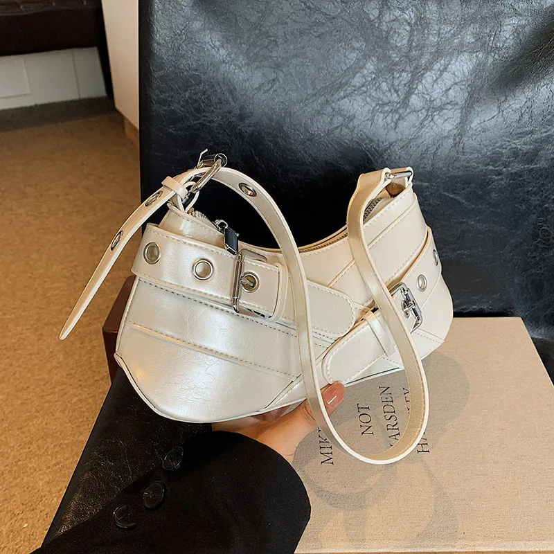 

Women PU Vintage Top Handle Bag Zip Closure Y2k Retro Hot Girl Handbag Fashion Shoulder Bag Cool Style Shoulder Tote