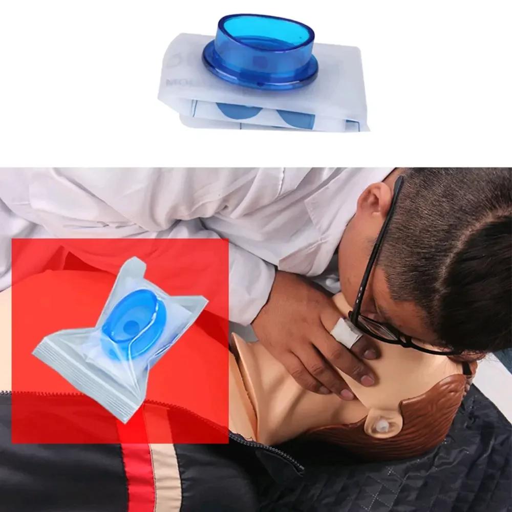 1pc/2pcs Disposable Mouth To Mouth CPR Breathing Mask Breathing Mask Breathing Respirator CPR Mask Emergency One-way Valve