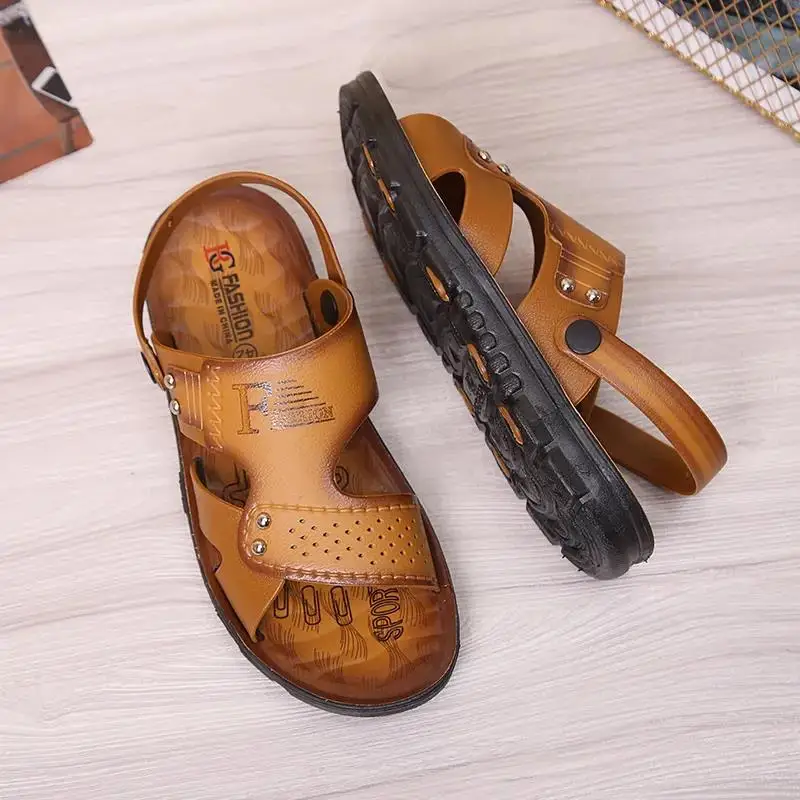 2023 New arrivel Sandals Men's Summer Peep-toe Youth Beach Shoes Dual-use Beach Slippers Non-slip Men Sandals Mens Shoes ASM72