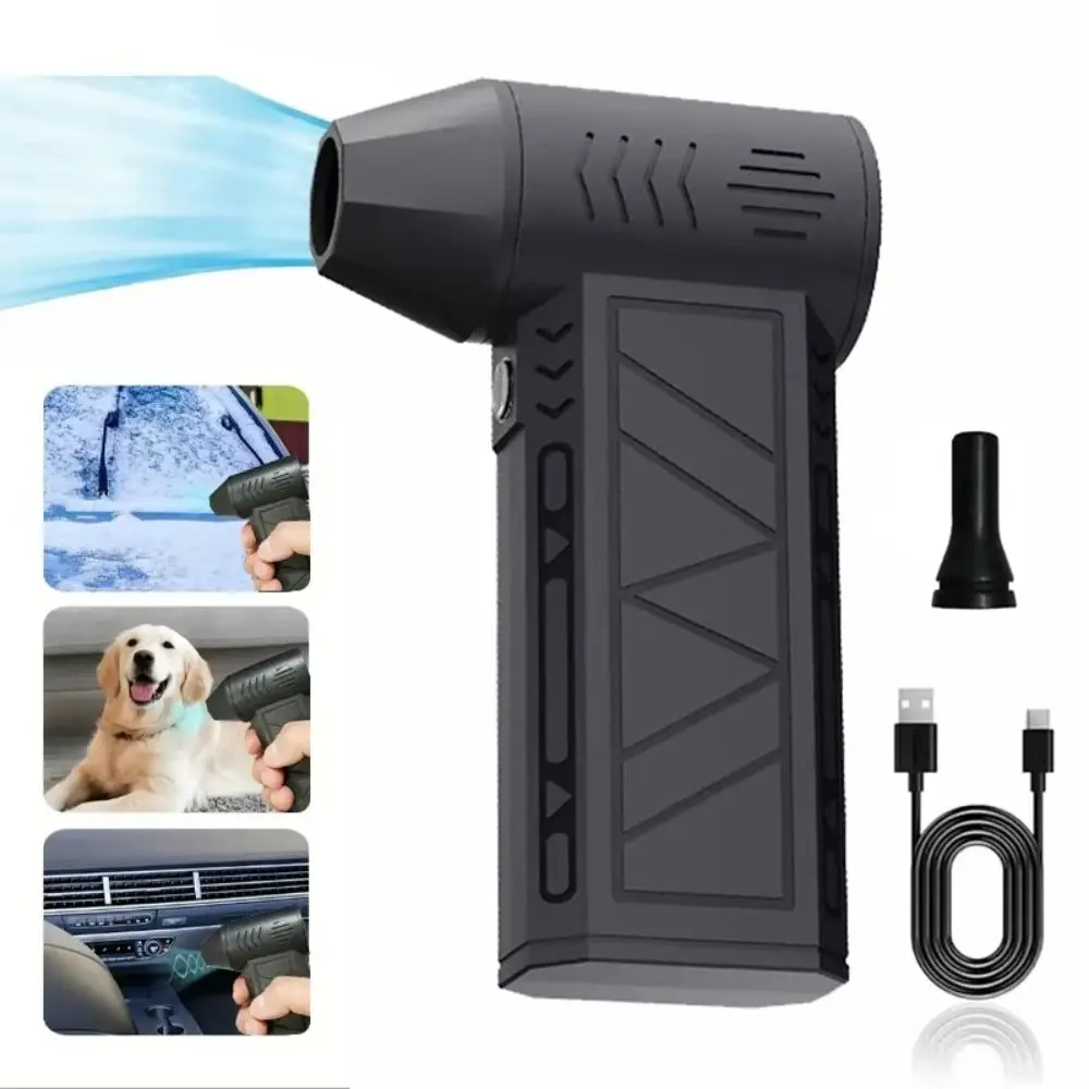 

Violent Fan 130000RPM Electric Air Duster Rechargeable 3 Gear Turbo Portable Power Fan Power Display LED Light Mini Jet Fan Car