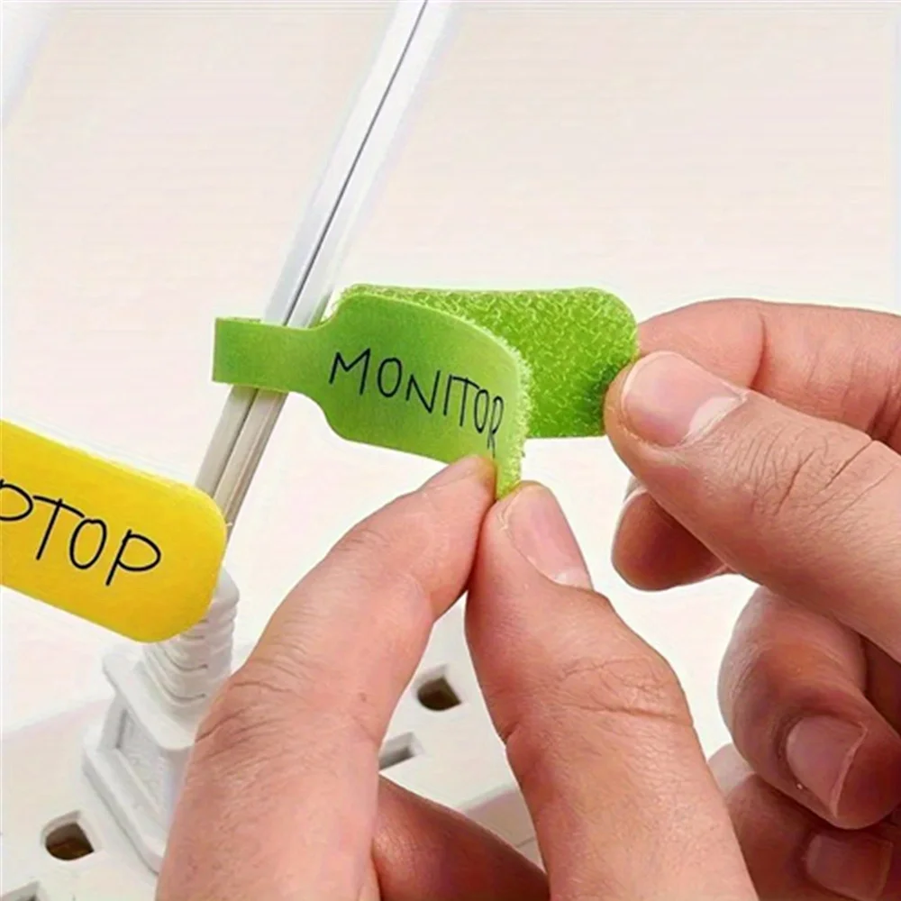 32 or 96 Pack Colored Self-Adhesive Cable Labels Network Wire Identifier Stickers for Cord Organization and Management