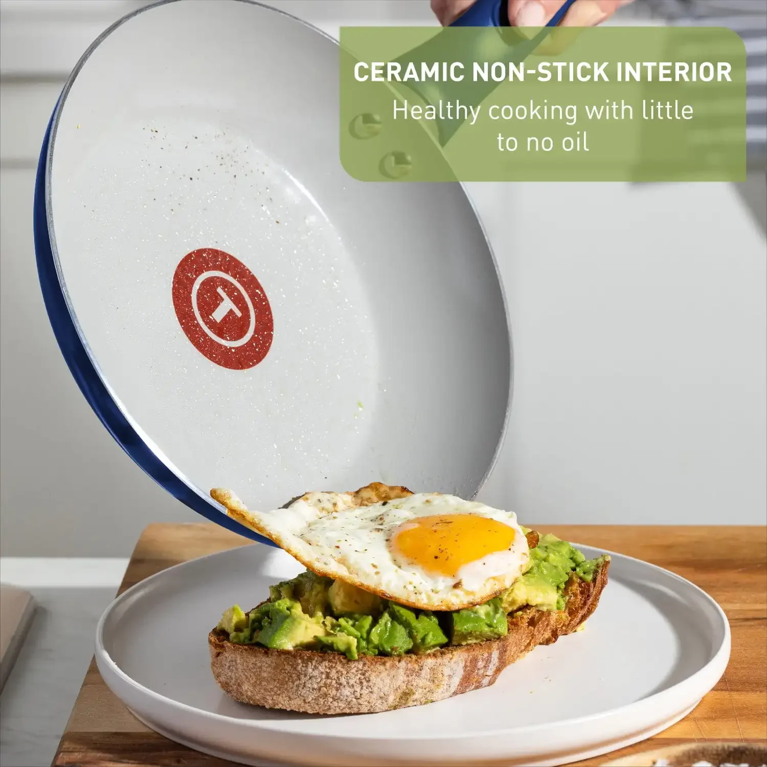 20 Piece Pots and Pans Cookware Set, Electric Blue