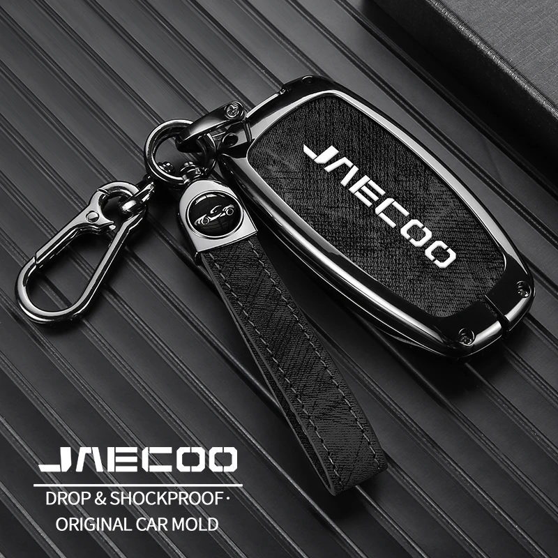 Applicable for 2024-2026 Jekoo J8 car key cover fully wrapped exquisite high-end metal key protective case, keychain accessory