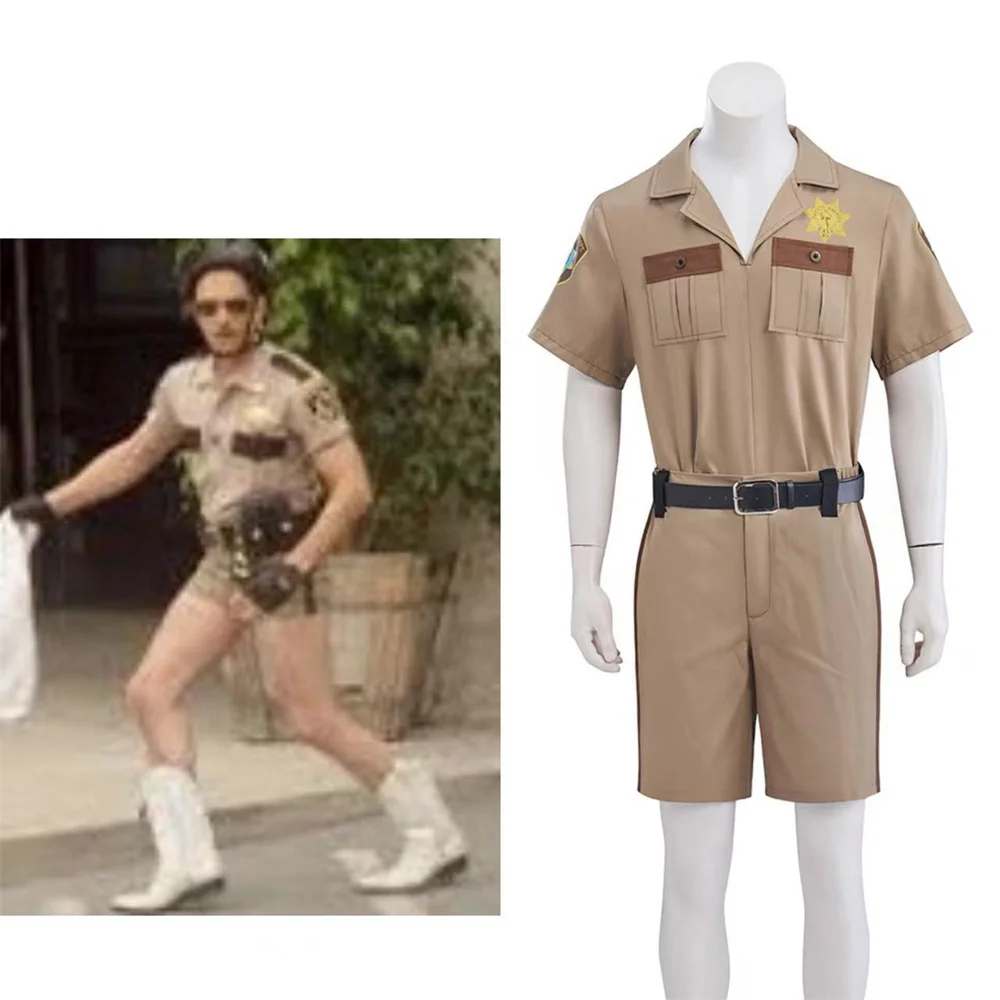 

Reno Lt Dangle Cosplay Costume Men Top Shorts Full Set Military Uniform Halloween Carnival Outfits
