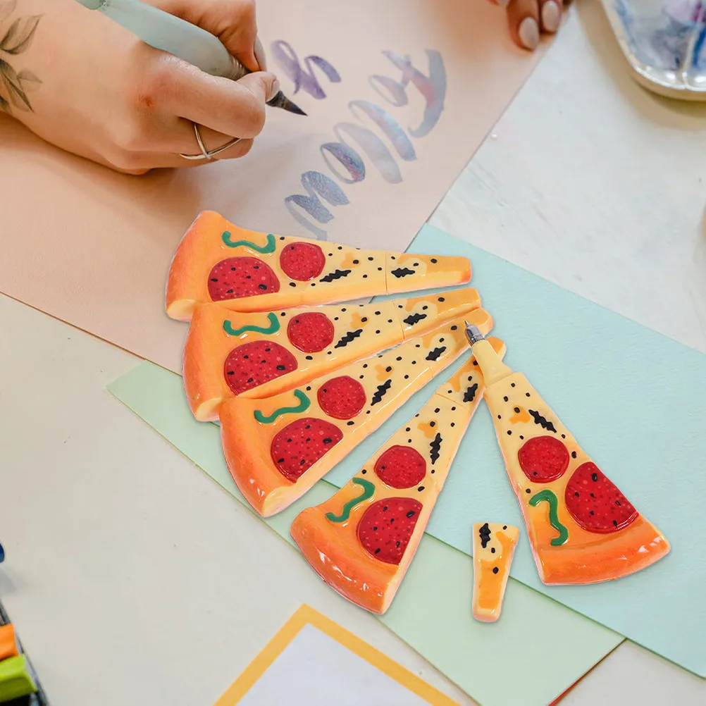10pcs Pizza-Shaped Ballpoint Pens – Kawaii Food Theme, Smooth Writing, Reliable Ink for School & Adults