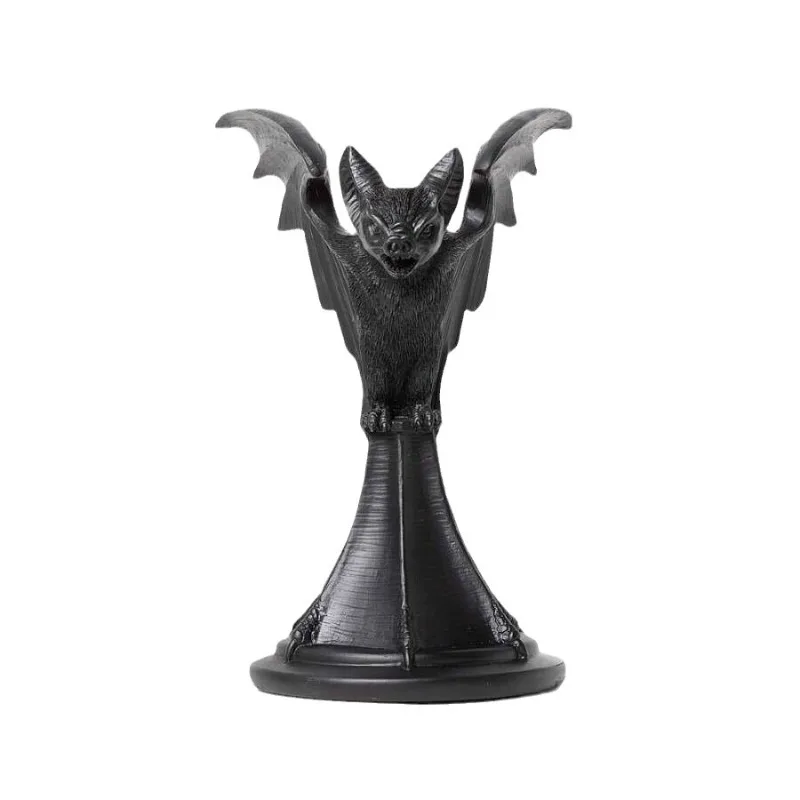 

Creactive Halloween Bat Gothic Candle Holder Animal Shapes Black Candlestick Resin Craft Decoration Home Figurines Miniatures