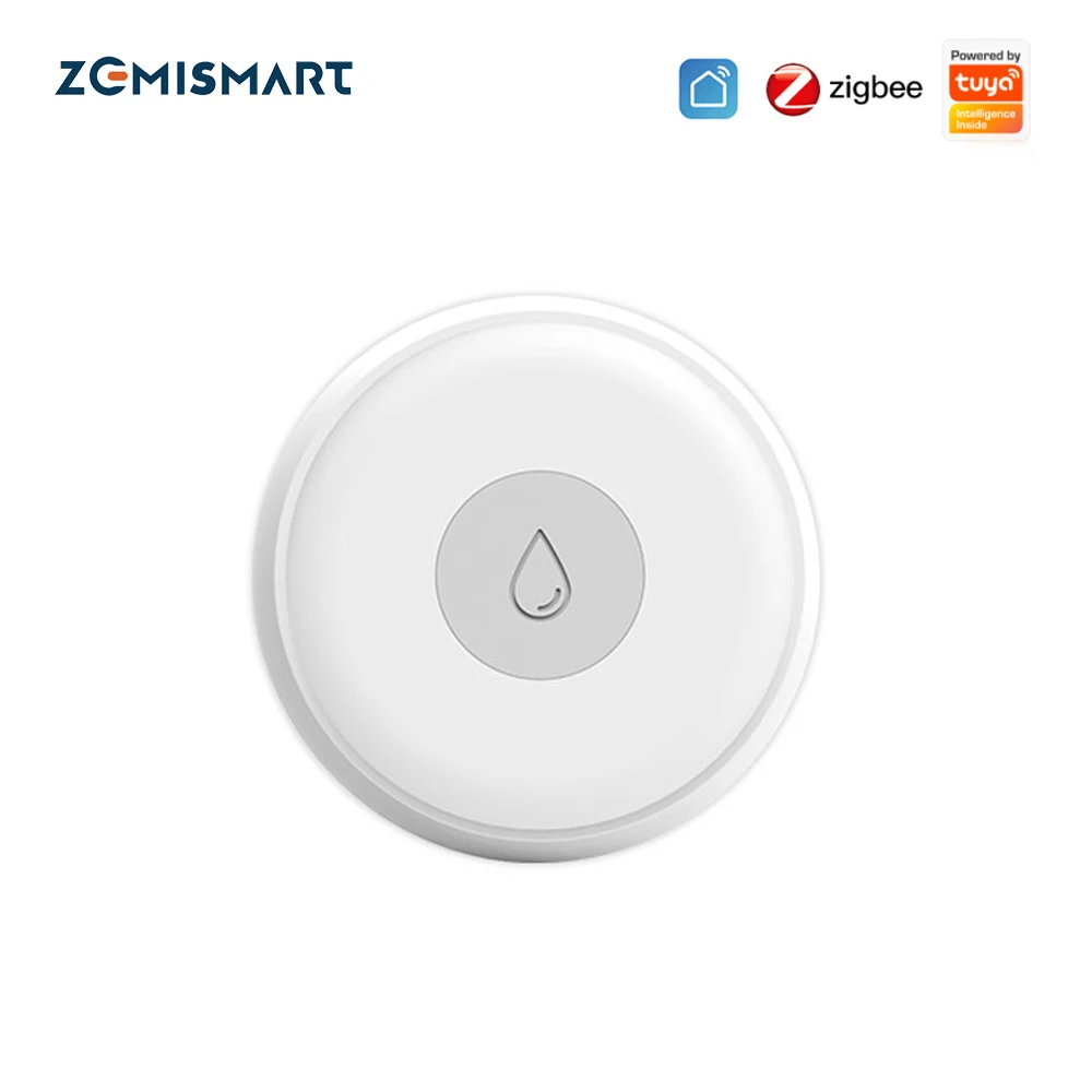 

Zemismart Tuya Zigbee Water Leak Detector Smart Home Overflow Security Alarm Flood Leakage Sensor Work with Homekit via ZMHK-01